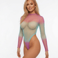Love In Leather LIN018 SWEET TOOTH Sugarplum Lollipop Ombré Bodysuit One Size