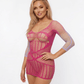 Love In Leather LIN020 SWEET TOOTH Berry Cobbler Ombré Dress One Size