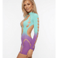 Love In Leather LIN021 SWEET TOOTH Grape Bubblegum Ombré Dress One Size
