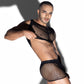 Love In Leather LIN130 Mens Sleeveless Top & Trunks One Size