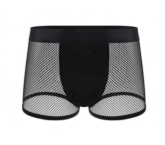 Love In Leather Mens Mesh Boyshort Size S/M or L/XL