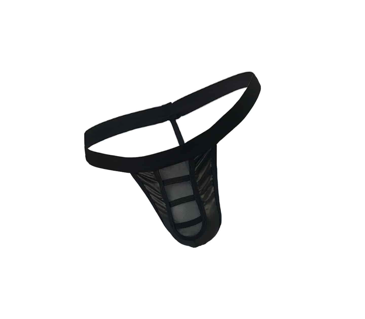 Love In Leather Mens Wet Look G-string With Peek-a-Boo Detail Size S/M or L/XL