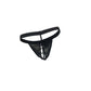 Love In Leather Mens Wet Look G-String With Lace Up Detail Black Size S/M or L/XL