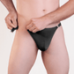 Love In Leather Mens Lycra G-String With Quick Release Clips Size S/M or L/XL - MULTIPLE COLOURS