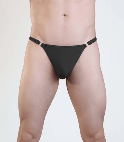 Love In Leather Mens Lycra G-String With Quick Release Clips Size S/M or L/XL - MULTIPLE COLOURS