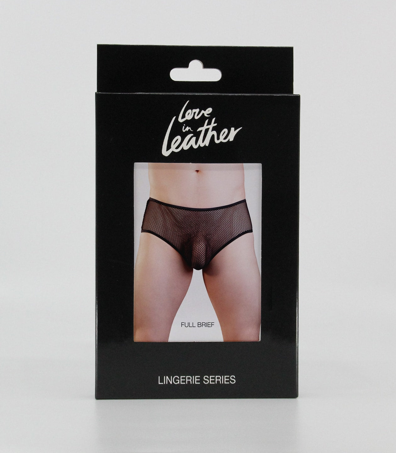 Love In Leather Mens Mesh Brief Black Size S/M or L/XL