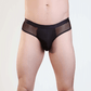 Love In Leather Mens Jock-strap Underwear With Mesh Side Panels Black Size S/M or L/XL