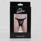 Love In Leather Mens Wet Look G-string With Press Stud Details Black Size S/M or L/XL
