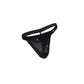 Love In Leather Mens Wet Look G-string With Press Stud Details Black Size S/M or L/XL