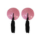 Love In Leather Round Nipple Tassels Sequin Pasties - MULTIPLE COLOURS
