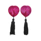 Love In Leather Heart Shape Nipple Tassels - MULTIPLE COLOURS