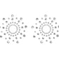 Love In Leather Rhinestone Tease Pasties - MULITPLE COLOURS