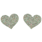 Love In Leather Glitter Heart Nipple Covers - MULITPLE COLOURS