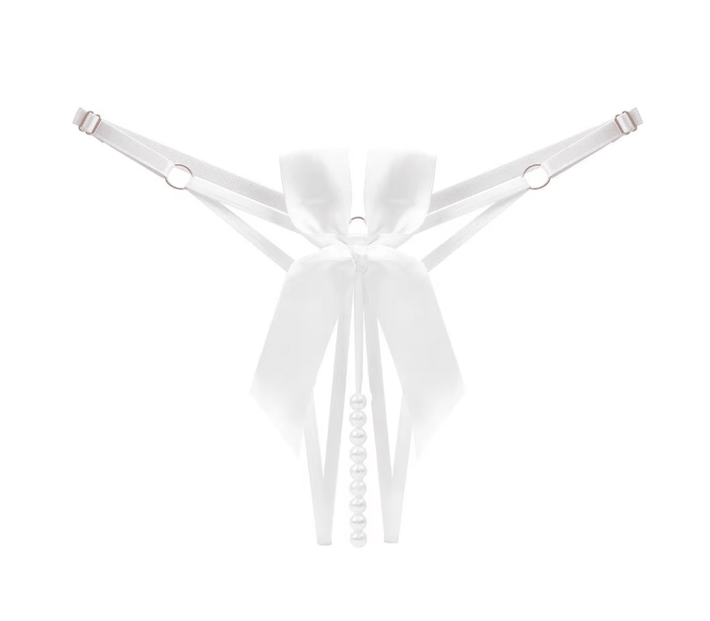 Love In Leather PAN001 Crotchless Pearl Panties Size OS - MULTIPLE COLOURS