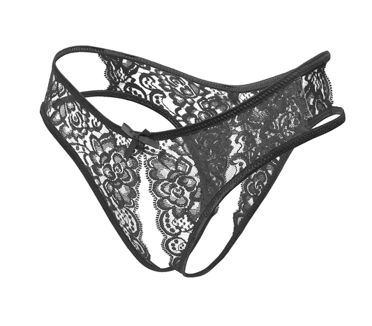 Love In Leather PAN002 Crotchless Lace Panties Size S/M/L - MULTIPLE COLOURS