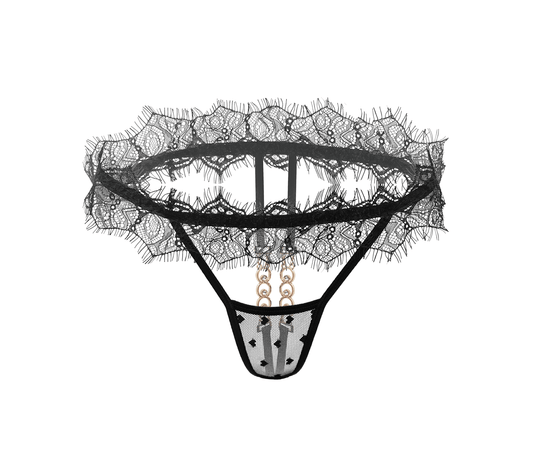 Love In Leather PAN005 Crotchless Panties Size OS - MULTIPLE COLOURS