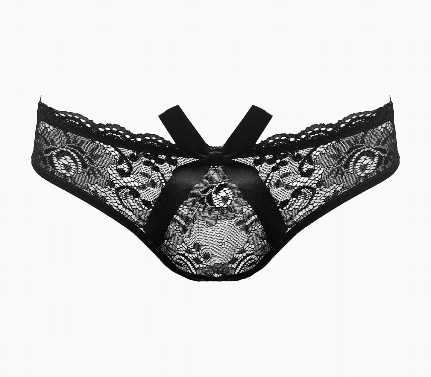 Love In Leather PAN012BLK Crotchless Panties Size OS
