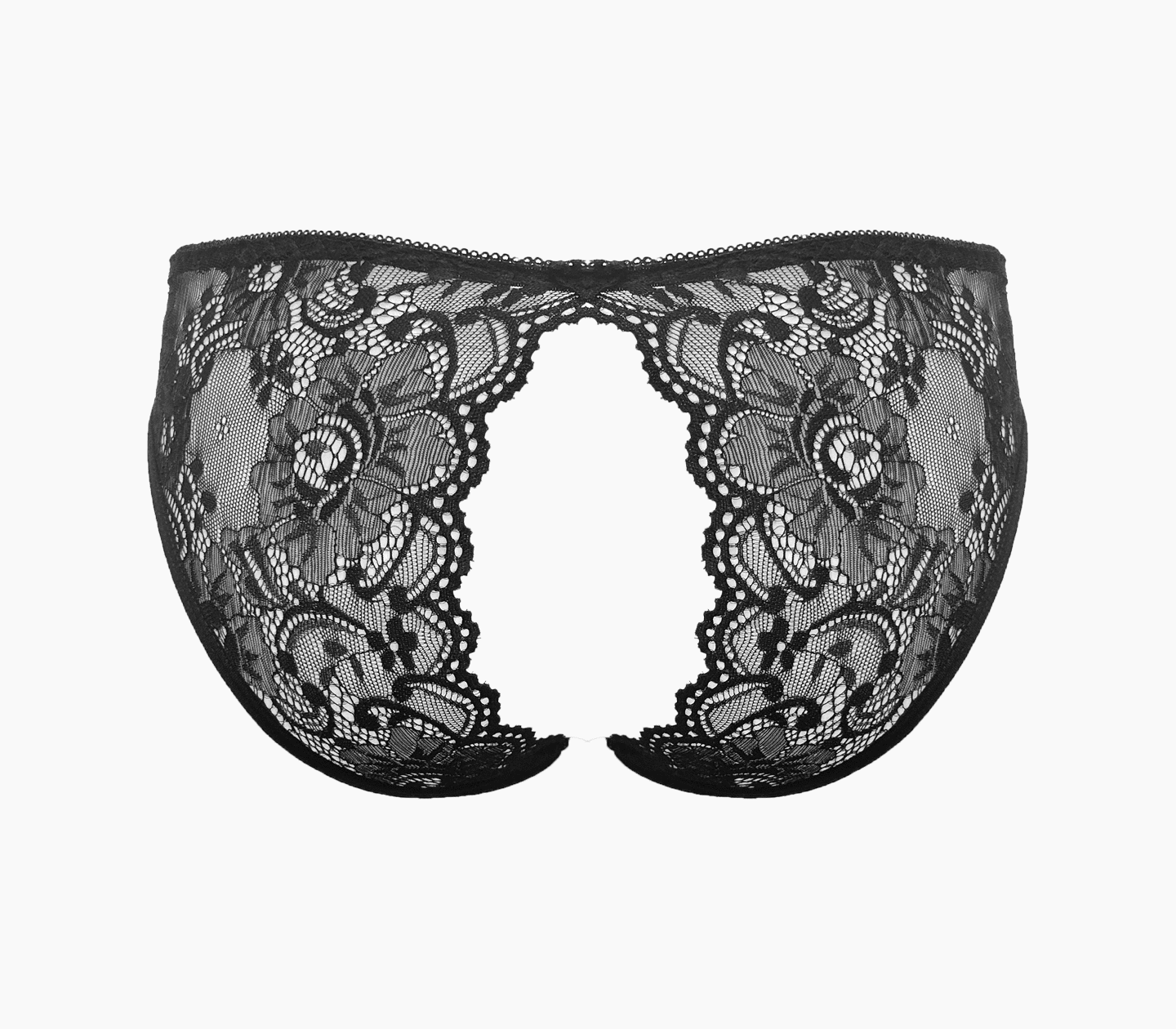 Love In Leather PAN012BLK Crotchless Panties Size OS