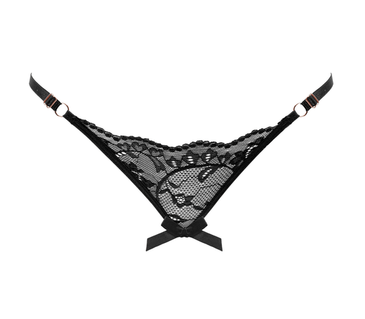 Love In Leather PAN014 Crotchless Panties Size OS - MULTIPLE COLOURS