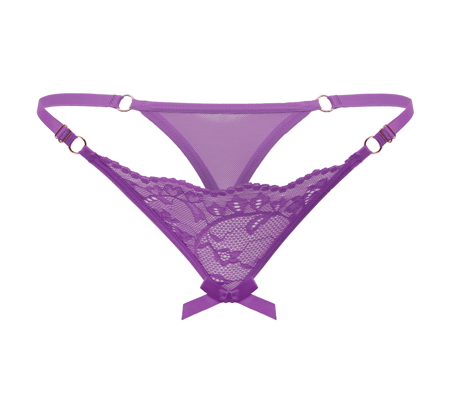 Love In Leather PAN014 Crotchless Panties Size OS - MULTIPLE COLOURS