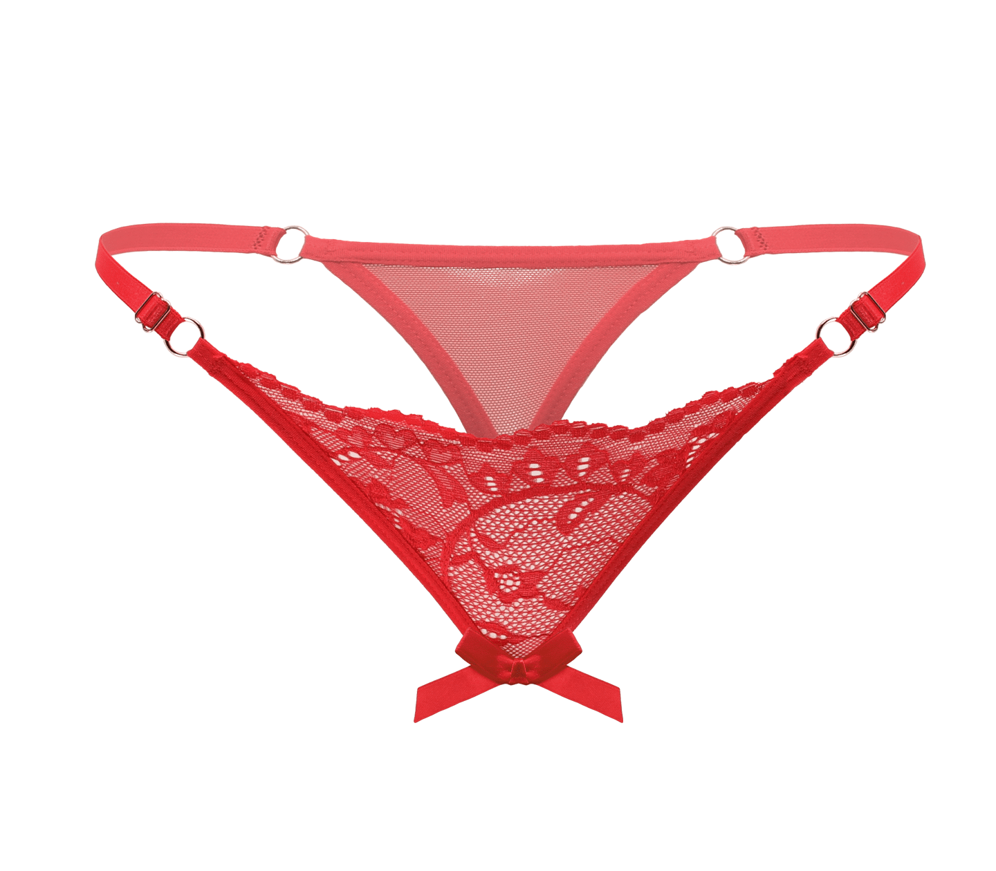 Love In Leather PAN014 Crotchless Panties Size OS - MULTIPLE COLOURS