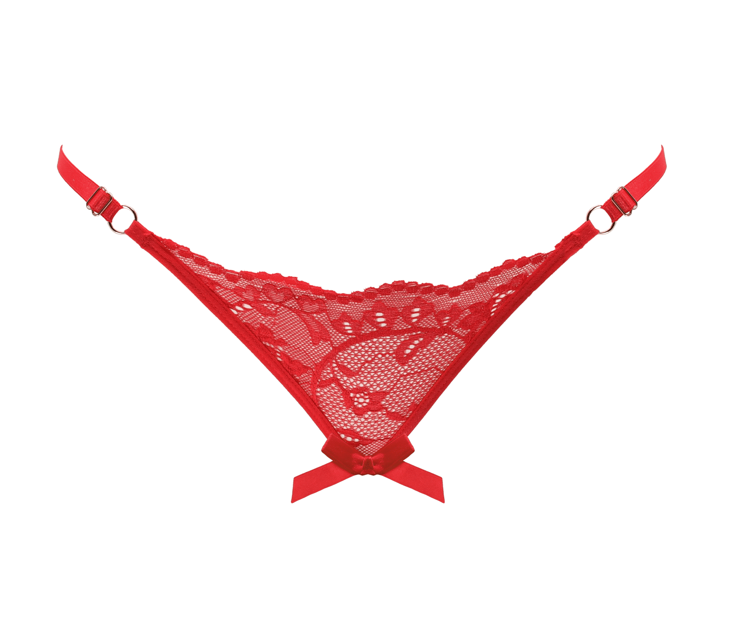 Love In Leather PAN014 Crotchless Panties Size OS - MULTIPLE COLOURS