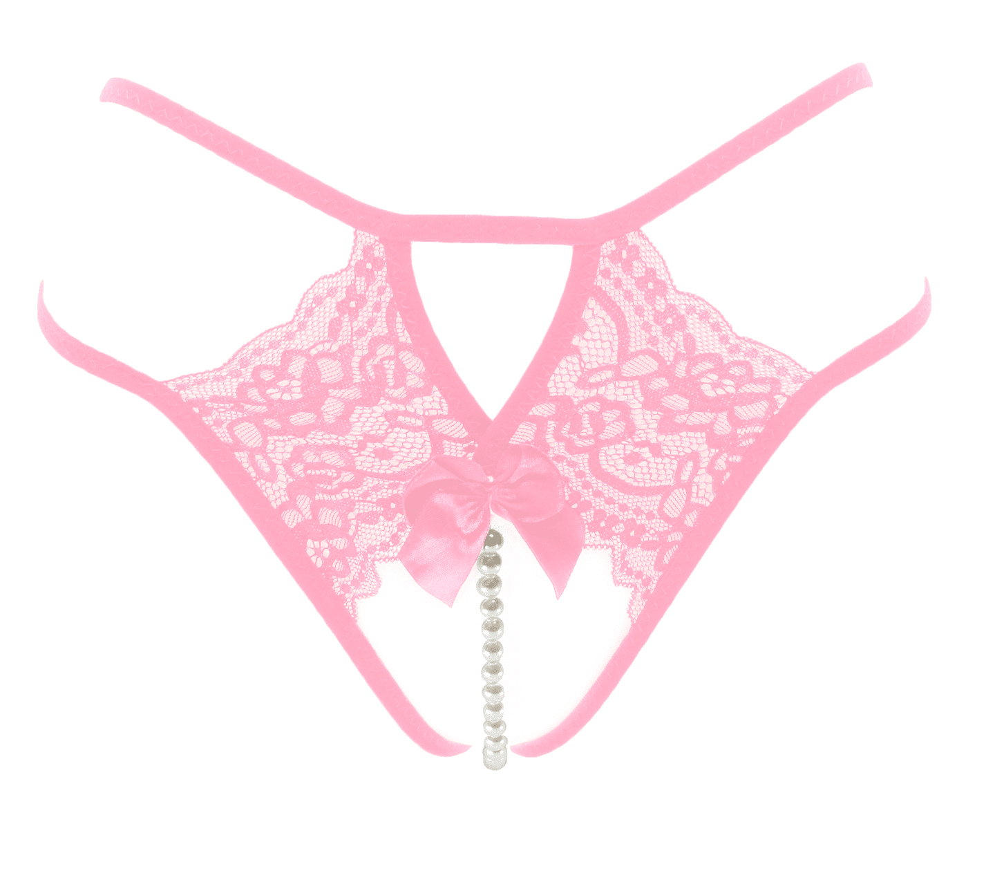 Love In Leather PAN015 Crotchless Pearl Panties Size OS - MULTIPLE COLOURS