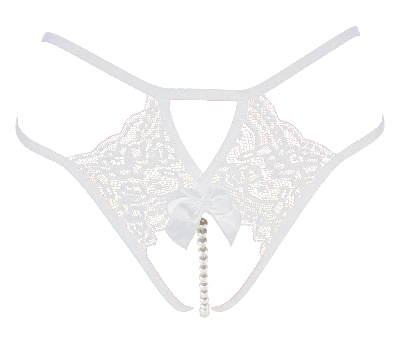 Love In Leather PAN015 Crotchless Pearl Panties Size OS - MULTIPLE COLOURS