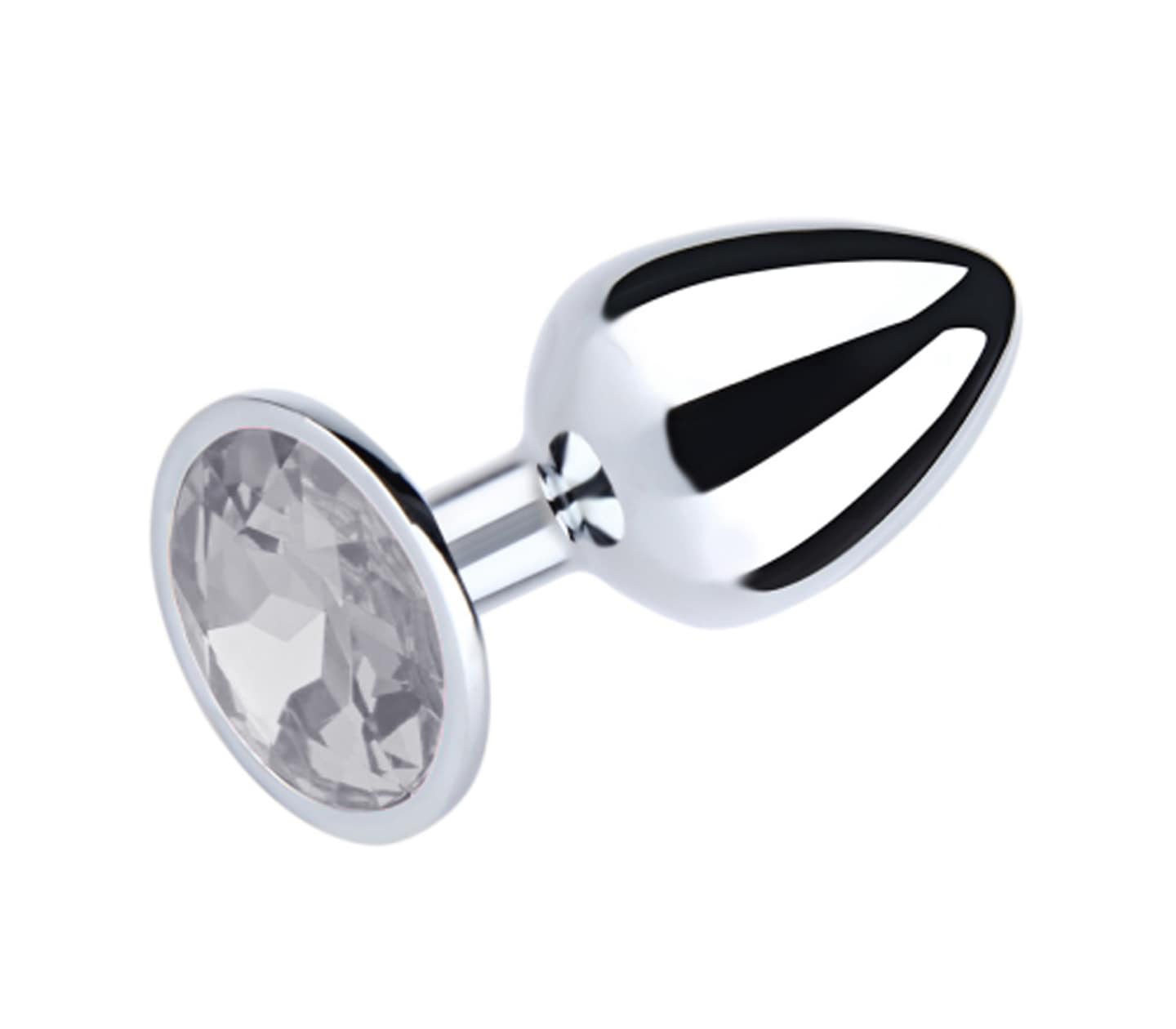 Love In Leather PLU001 Round Gem Butt Plug - MULTIPLE COLOURS