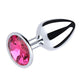 Love In Leather PLU001 Round Gem Butt Plug - MULTIPLE COLOURS