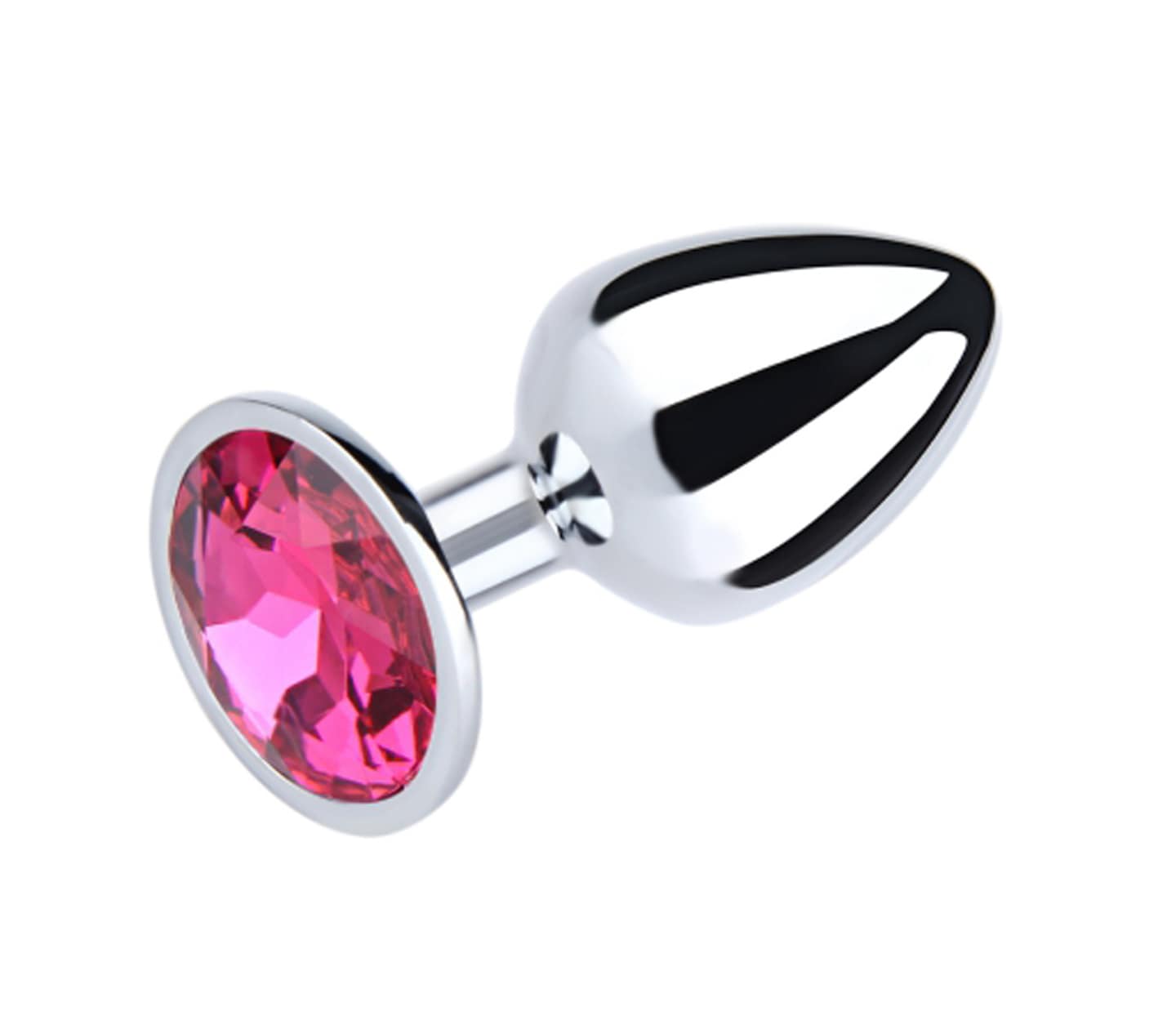 Love In Leather PLU001 Round Gem Butt Plug - MULTIPLE COLOURS