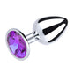 Love In Leather PLU001 Round Gem Butt Plug - MULTIPLE COLOURS