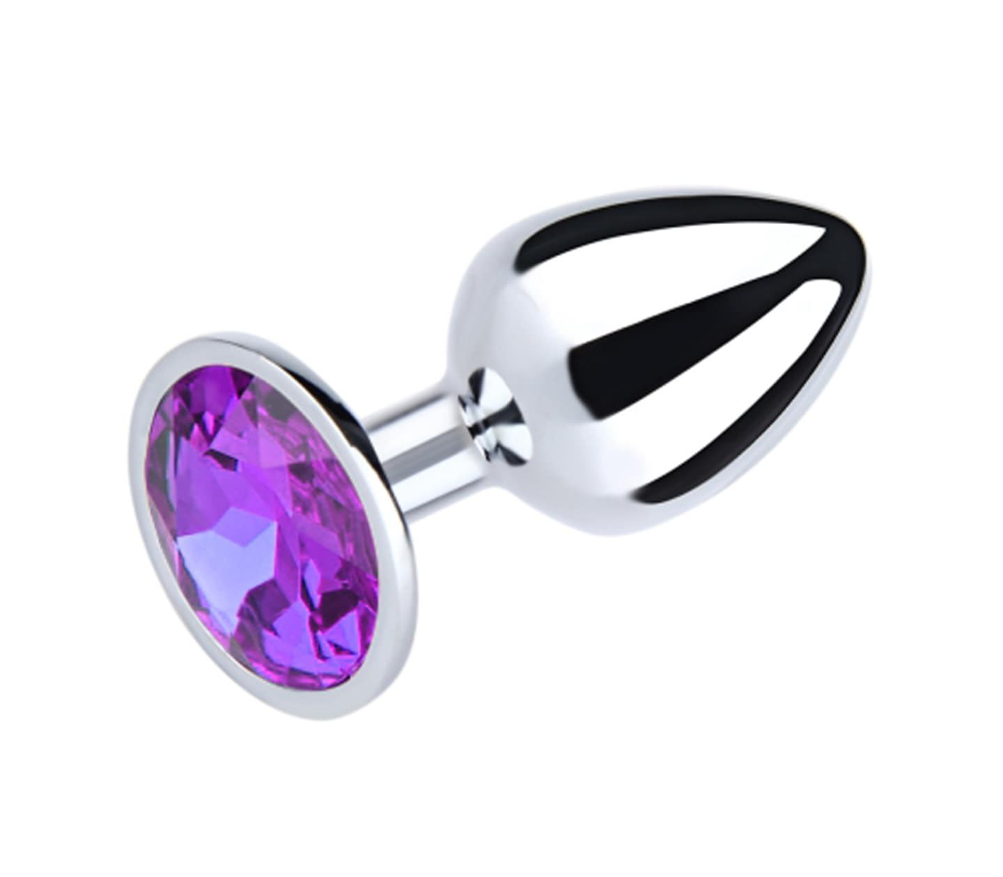 Love In Leather PLU001 Round Gem Butt Plug - MULTIPLE COLOURS