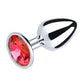 Love In Leather PLU001 Round Gem Butt Plug - MULTIPLE COLOURS