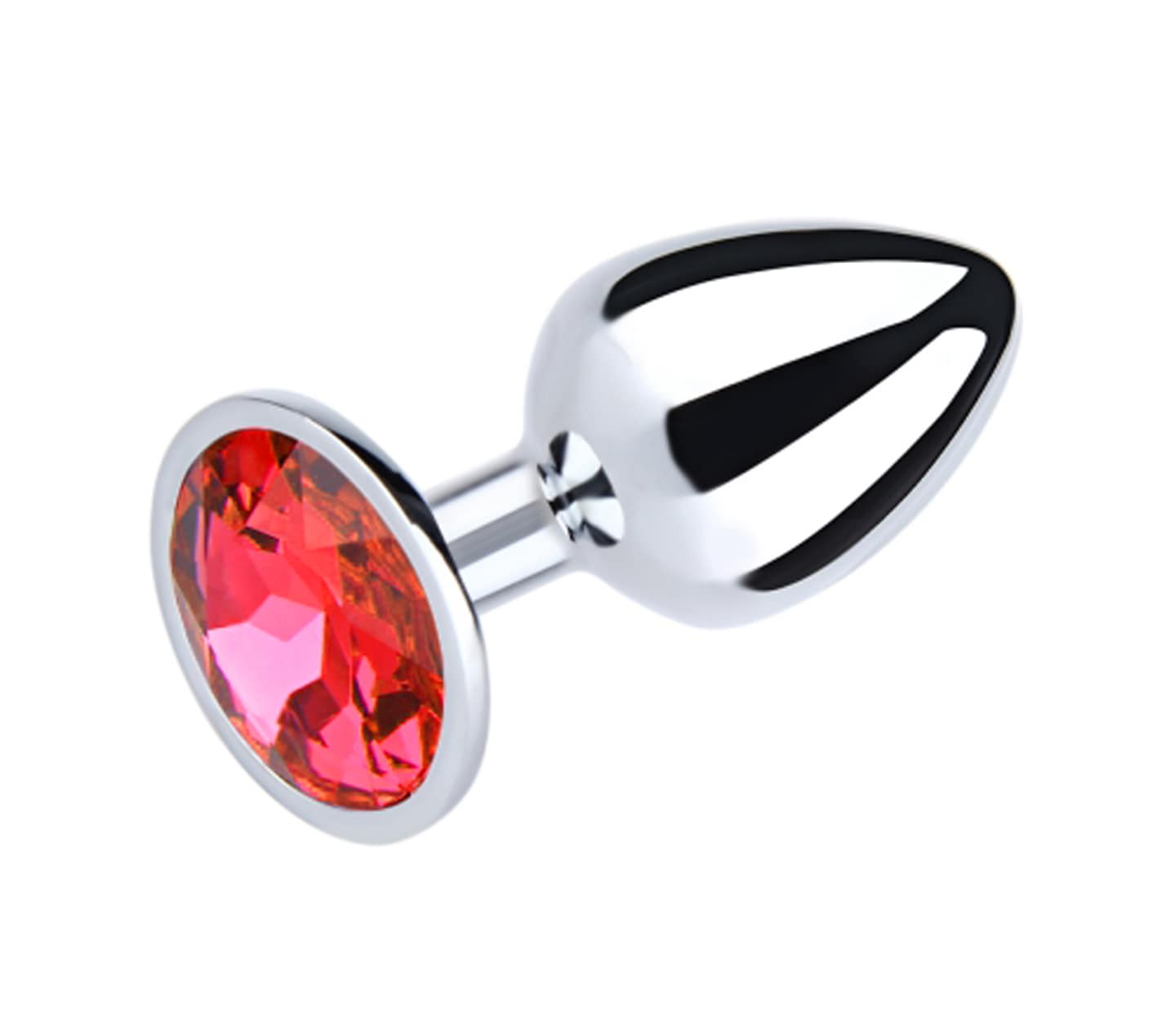 Love In Leather PLU001 Round Gem Butt Plug - MULTIPLE COLOURS
