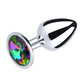 Love In Leather PLU001 Round Gem Butt Plug - MULTIPLE COLOURS