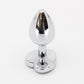 Love In Leather PLU002 Heart Gem Butt Plug - MULTIPLE COLOURS
