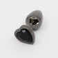 Love In Leather PLU002 Heart Gem Butt Plug - MULTIPLE COLOURS
