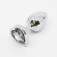 Love In Leather PLU002 Heart Gem Butt Plug - MULTIPLE COLOURS