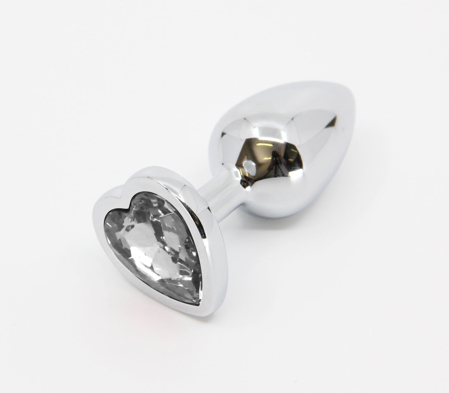 Love In Leather PLU002 Heart Gem Butt Plug - MULTIPLE COLOURS
