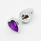Love In Leather PLU002 Heart Gem Butt Plug - MULTIPLE COLOURS