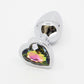 Love In Leather PLU002 Heart Gem Butt Plug - MULTIPLE COLOURS