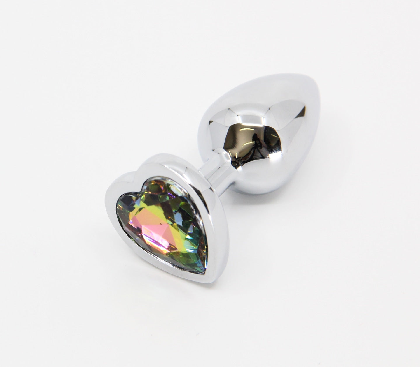 Love In Leather PLU002 Heart Gem Butt Plug - MULTIPLE COLOURS
