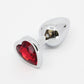 Love In Leather PLU002 Heart Gem Butt Plug - MULTIPLE COLOURS