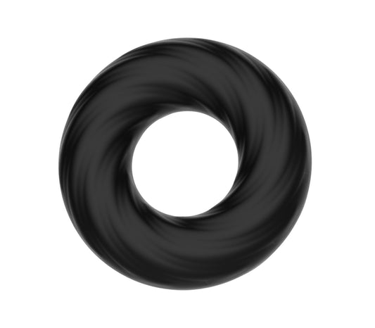 Love In Leather Silicone Ripple Fat Boy Cock Ring