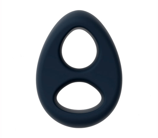 Love In Leather Silicone Teardrop Figure 8 Cock Ring