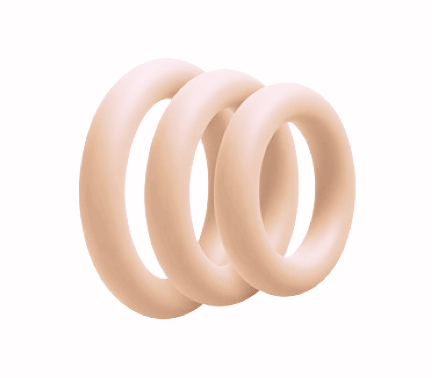 Love In Leather Silicone Fat Boy Cock Ring 3 Pack - MULTIPLE COLORS