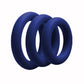 Love In Leather Silicone Fat Boy Cock Ring 3 Pack - MULTIPLE COLORS