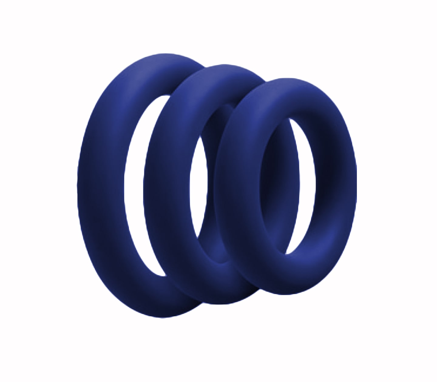 Love In Leather Silicone Fat Boy Cock Ring 3 Pack - MULTIPLE COLORS