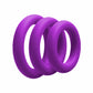 Love In Leather Silicone Fat Boy Cock Ring 3 Pack - MULTIPLE COLORS